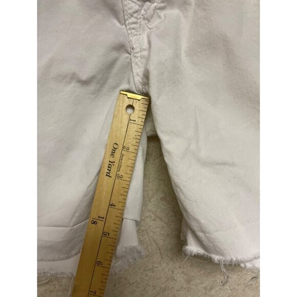 True Religion Women's Jayde White Cut-Off Shorts Size 28 Button Fly Flap Pocket - Picture 7 of 12